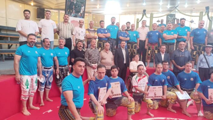 برگزاری مراسم تقدیر از ورزشکاران زورخانه ای سندروم داون شهید شکوهی سنندج