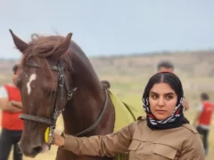 مقام سوم شیر دختر سوارکار کردستانی در کورس سرعت